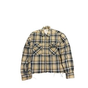 Vintage Fieldmaster Heavyweight Distressed Men Flannel Long Sleeve Shirt Sz S